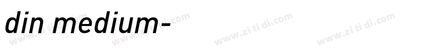 din medium字体转换